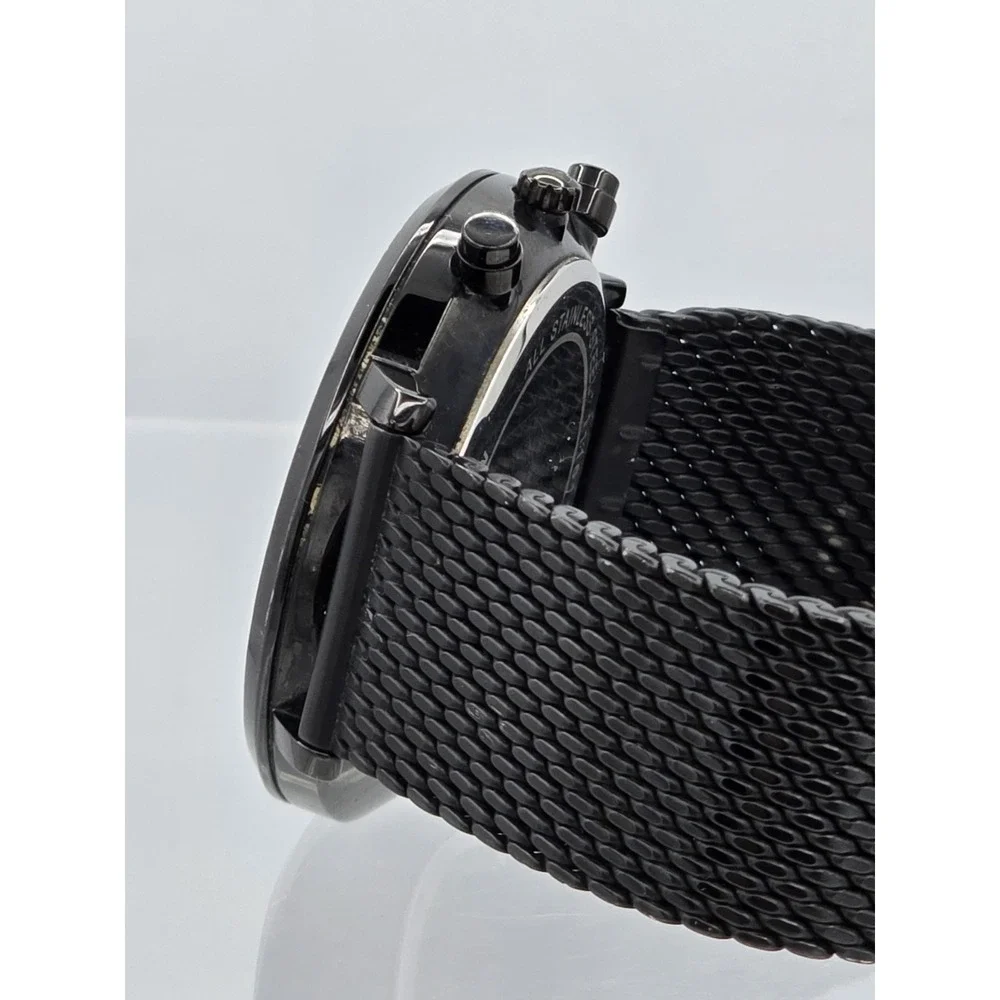Michael Kors MK-8504 Jaryn Black Mesh Steel‎ Mens Watch - NEEDS BATT See Pics!